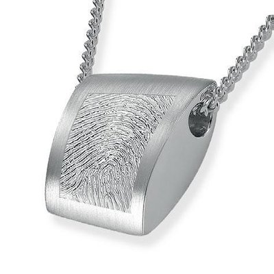 Oblique Pendant with Chamber and Fingerprint
