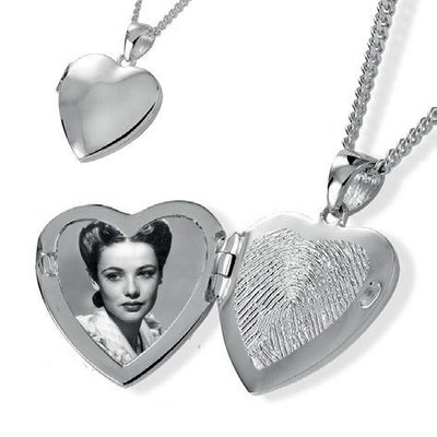 Engraved Heart Locket with Chamber