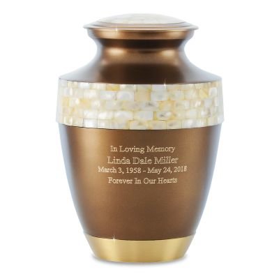 Artisenal Mother of Pearl Urn 