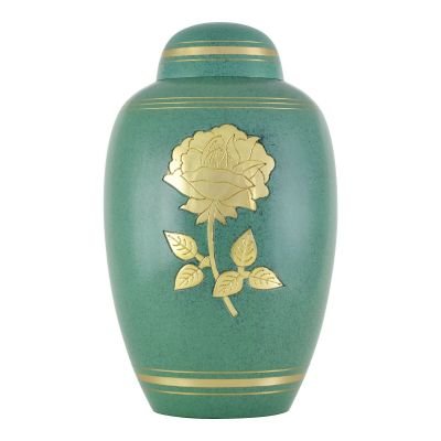 Green Golden Rose Urn