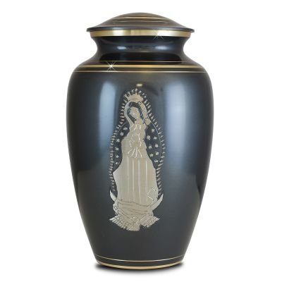 Our Lady Guadalupe Brass Urn